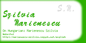 szilvia marienescu business card